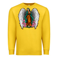 Lemon Angel Wing Lady of Guadalupe Premium Sweatshirt - Jasminsmagicworld