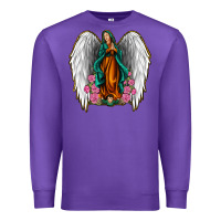 Purple Angel Wing Lady of Guadalupe Premium Sweatshirt - Jasminsmagicworld