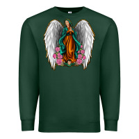 Sports Green Angel Wing Lady of Guadalupe Premium Sweatshirt - Jasminsmagicworld