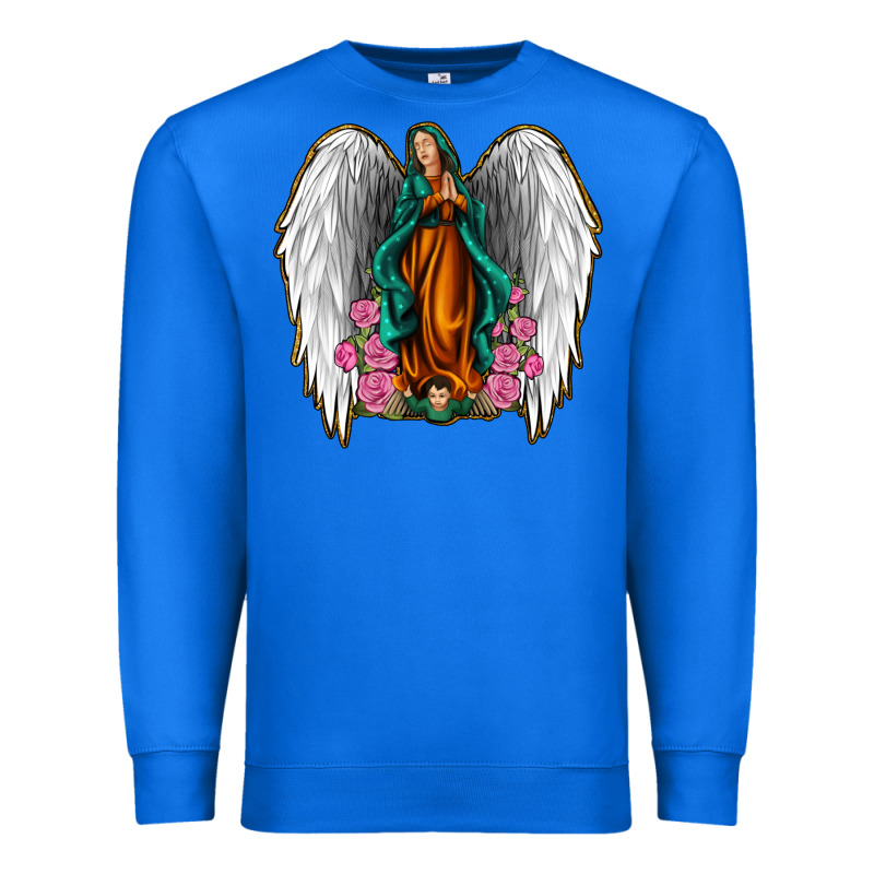 Angel Wing Lady Of Guadalupe Premium Sweatshirt by Jasminsmagicworld | Teevron