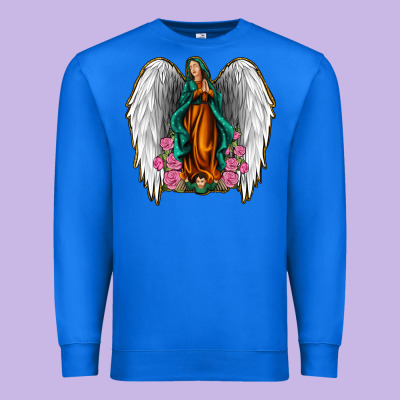 Angel Wing Lady Of Guadalupe Premium Sweatshirt Designed By Jasminsmagicworld