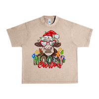 French Oak Mooey Christmas Urban Heavy Tee - CowhideDigitalArt