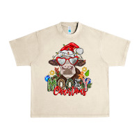 Sandshell Mooey Christmas Urban Heavy Tee - CowhideDigitalArt
