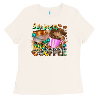 Bone Life Begins After Coffee Ladies Tee - CowhideDigitalArt