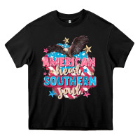 Black American heart southern soul 4th of july Heavy Core Tee - FaDigitalArtStudio