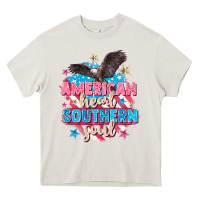 Cream American heart southern soul 4th of july Heavy Core Tee - FaDigitalArtStudio