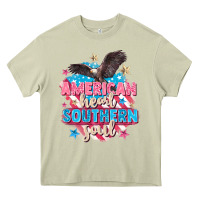 Mossy American heart southern soul 4th of july Heavy Core Tee - FaDigitalArtStudio