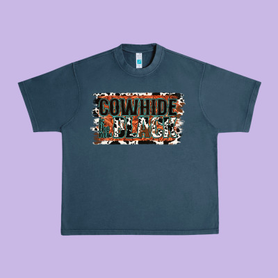 Cowhide Is The New Black Urban Heavy Tee Designed By Jasminsmagicworld