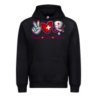 Black Peace Love Nurse Urban Hoodie - RanaPortraitStore