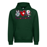 Forest Green Peace Love Nurse Urban Hoodie - RanaPortraitStore