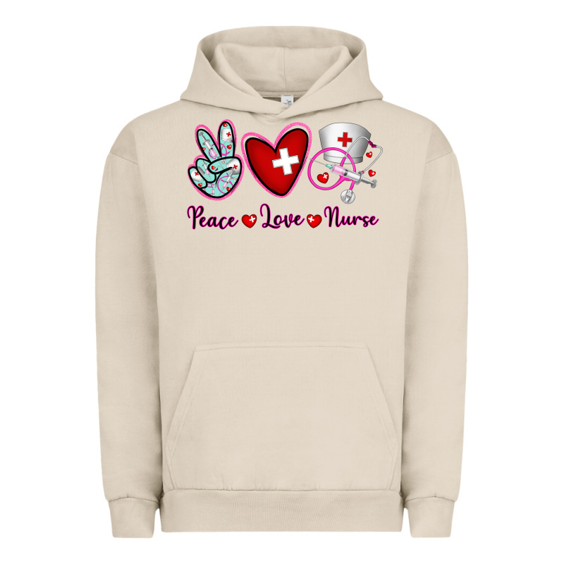 Peace Love Nurse Urban Hoodie by RanaPortraitStore | Teevron