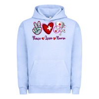 Pigment Grape Ice Peace Love Nurse Urban Hoodie - RanaPortraitStore