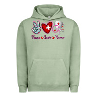 Pigment Oil Green Peace Love Nurse Urban Hoodie - RanaPortraitStore