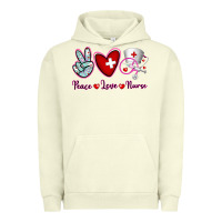 Pigment Pistachio Peace Love Nurse Urban Hoodie - RanaPortraitStore