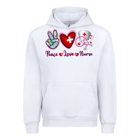 White Peace Love Nurse Urban Hoodie - RanaPortraitStore