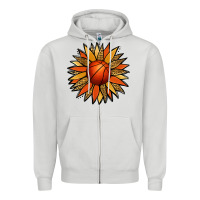 Dove Grey Basketball Sunflower Zipper Hoodie - Jasminsmagicworld