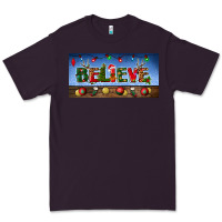 Plum christmas believe license plate Premium Tee - BundleAndBundleShop