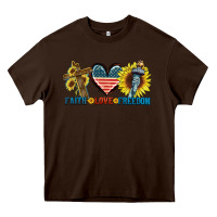 Chocolate Brown Fatih love freedom Heavy Core Tee - FaDigitalArtStudio