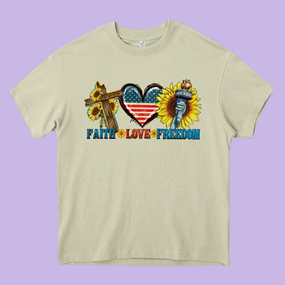 Fatih Love Freedom Heavy Core Tee Designed By Fadigitalartstudio