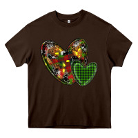 Chocolate Brown christmas heart Heavy Core Tee - RanaPortraitStore