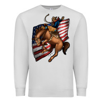 Dove Grey American Cowboy Premium Sweatshirt - Jasminsmagicworld