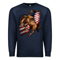 Navy American Cowboy Premium Sweatshirt - Jasminsmagicworld