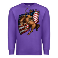 Purple American Cowboy Premium Sweatshirt - Jasminsmagicworld