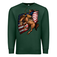 Sports Green American Cowboy Premium Sweatshirt - Jasminsmagicworld