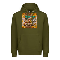 Army Green coffee time gnomies mug coaster Premium Hoodie - BarkalooDesign