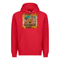 Red coffee time gnomies mug coaster Premium Hoodie - BarkalooDesign