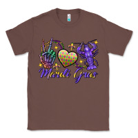 Chestnut Peace love crawfish Mardi Gras skeleton hand Classic Tee - FaDigitalArtStudio