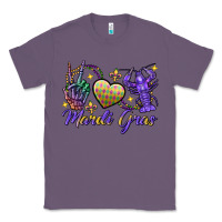 Lavender Peace love crawfish Mardi Gras skeleton hand Classic Tee - FaDigitalArtStudio