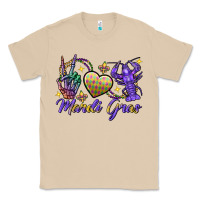 Mushroom Peace love crawfish Mardi Gras skeleton hand Classic Tee - FaDigitalArtStudio