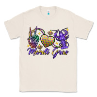Natural Peace love crawfish Mardi Gras skeleton hand Classic Tee - FaDigitalArtStudio