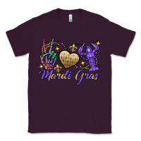 Plum Peace love crawfish Mardi Gras skeleton hand Classic Tee - FaDigitalArtStudio