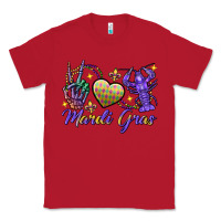 Red Peace love crawfish Mardi Gras skeleton hand Classic Tee - FaDigitalArtStudio