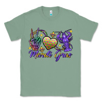 Sage Peace love crawfish Mardi Gras skeleton hand Classic Tee - FaDigitalArtStudio