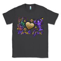 Smoke Peace love crawfish Mardi Gras skeleton hand Classic Tee - FaDigitalArtStudio