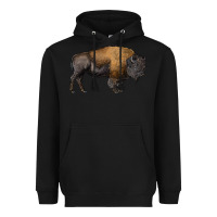 Black american bison body Heavyweight Hoodie - RanaPortraitStore