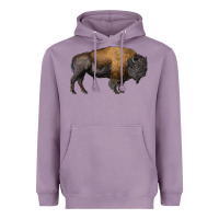 Lavender american bison body Heavyweight Hoodie - RanaPortraitStore