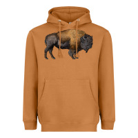 Meerkat american bison body Heavyweight Hoodie - RanaPortraitStore