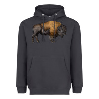 Smoke american bison body Heavyweight Hoodie - RanaPortraitStore