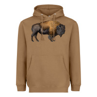 Toasted Coconut american bison body Heavyweight Hoodie - RanaPortraitStore