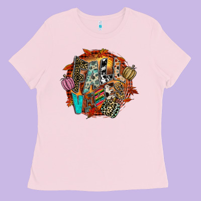 Fall Vibes Ladies Tee Designed By Cowhidedigitalart