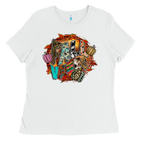 White Fall Vibes Ladies Tee - CowhideDigitalArt