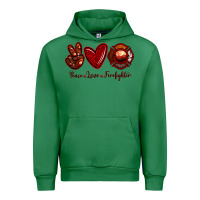 Emerald Peace Love Firefighter Urban Hoodie - RanaPortraitStore