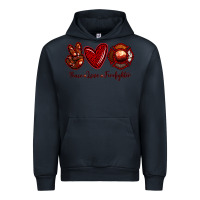 Navy Peace Love Firefighter Urban Hoodie - RanaPortraitStore