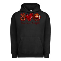 Pigment Black Peace Love Firefighter Urban Hoodie - RanaPortraitStore