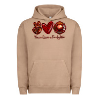 Pigment Burro Peace Love Firefighter Urban Hoodie - RanaPortraitStore
