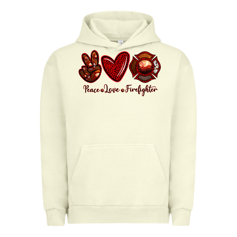 Peace Love Firefighter Urban Hoodie by RanaPortraitStore | Teevron